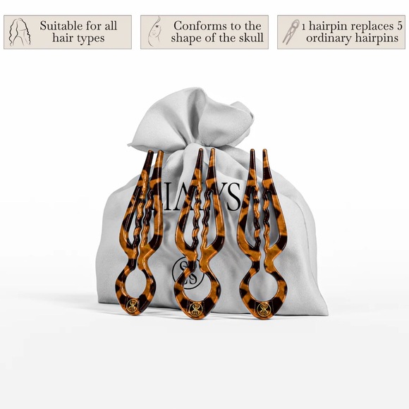 LIALYS Prestige Hairpins - Tortoise Brown - Picture 6 of 6